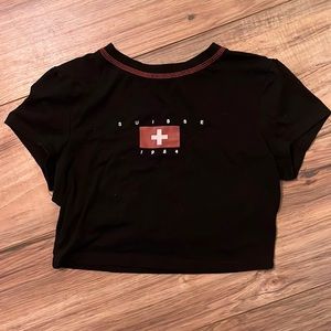 Black Baby Tee - Small
